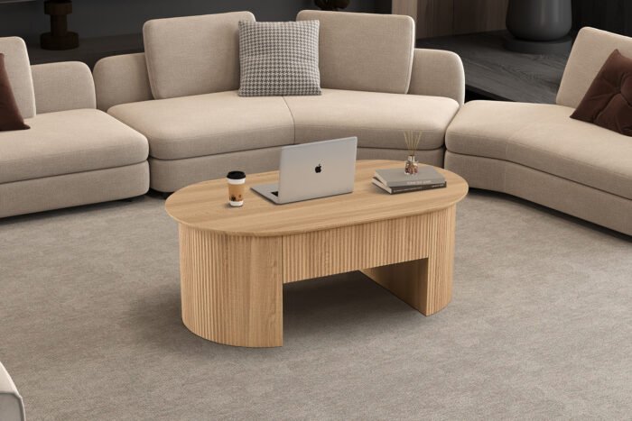 NEW - Salontafel 'Lagos' 120 cm Lift-top Decor Eik Naturel - Afbeelding 3